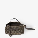 FENDI By The Way Soft Medium Brown FF jacquard fabric bag - Image 4